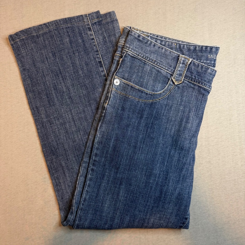 VTG Michael Kors Womens Straight Leg Jeans Blue Medium Wash Flap‎ Pocket Size 12